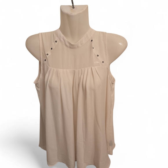 Worthington Cream Sleeveless Blouse - Picture 2 of 4